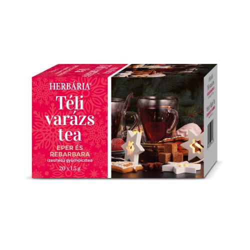 Herbária téli varázs tea eper-rebarbara