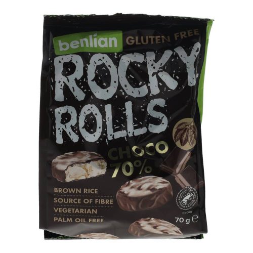 Rocky rolls puffasztottrizskor.étcsoki gluténmentes