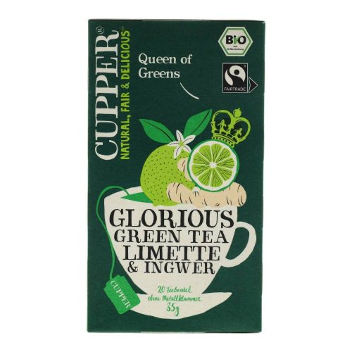 Cupper bio zöld tea lime & gyömbér 20x