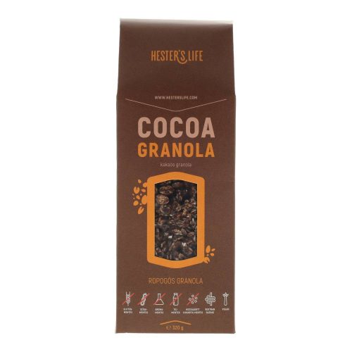 Hesters granola kakaós 320g gluténmenteshozzáadott cukor nélkül