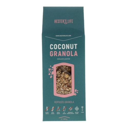 Hesters granola kókuszos 320g gluténmenteshozzáadott cukor nélkül