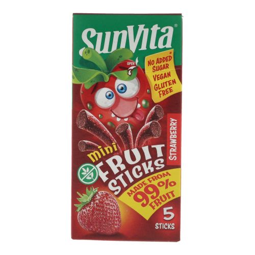 Sunvita gyümölcspálcika mini eper 5x10g