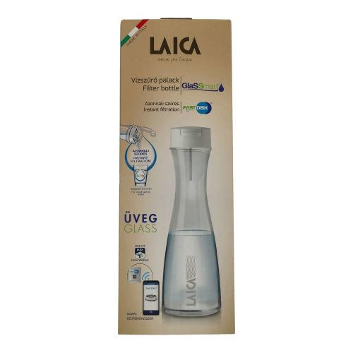 LAICA GlasSmart 1,1 literes üveg vízszűrő palack, 1 db szűrővel