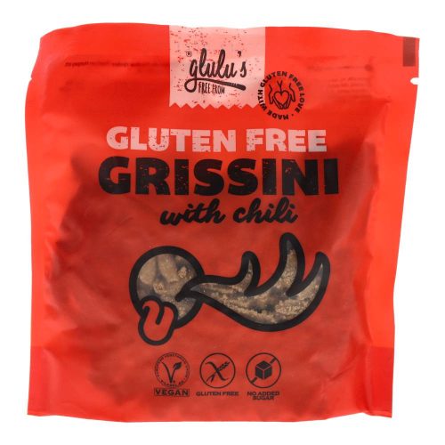 GLULU'S Free From CHILIS GRISSINI gltuénmentes, cukormentes