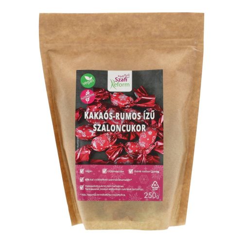 Szafi r.szaloncukor kakaó-rum gluténmentes, cukormentes