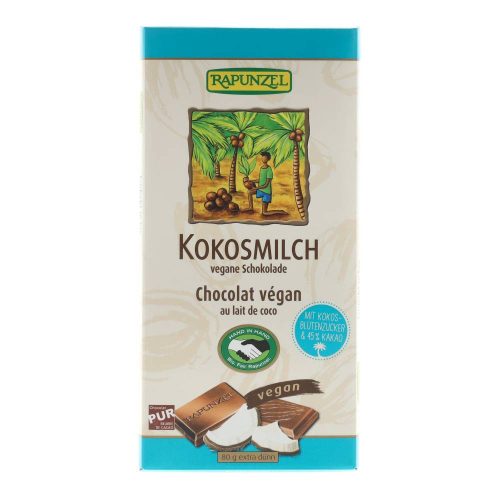 Rapunzel bio kókusztejes csokoládé 80g
