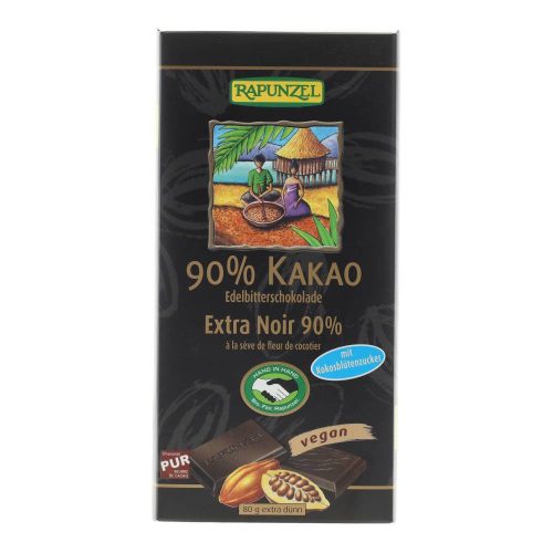 Rapunzel bio keserűcsoki 90% 80g