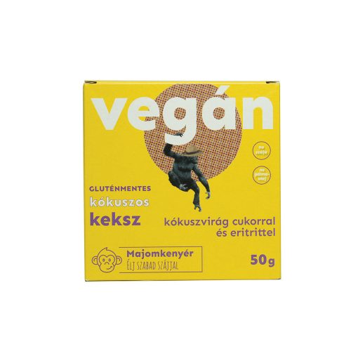 Majomkenyér keksz kókuszos gluténmentes, cukormentes 50g