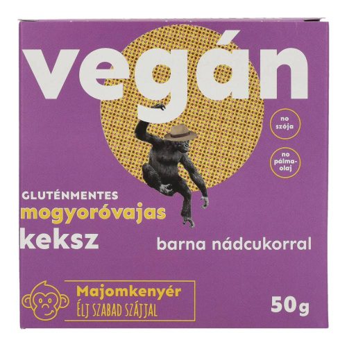 Majomkenyér keksz mogyoróvaj gluténmentes, cukormentes 50g