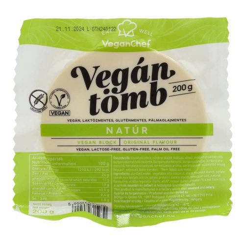 Veganchef vegán tömb natúr