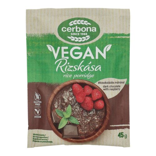 Cerbona vegán rizskása étcsoki-málna