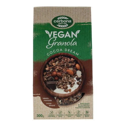 Cerbona vegán granola kakaós-mandula