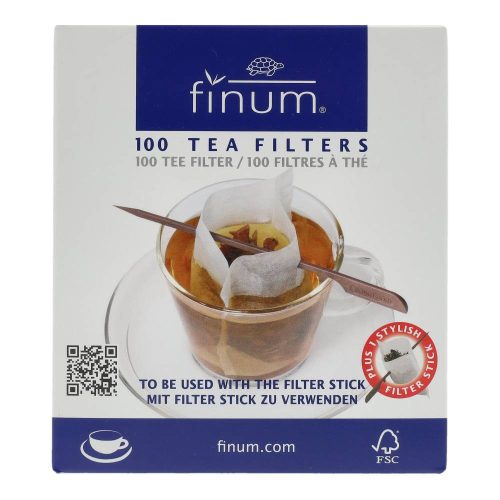 Finum üres papír teafilter pálcik. 100 db