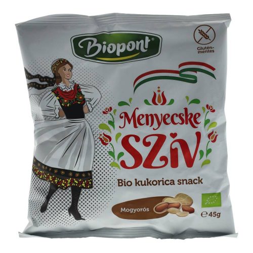 Biopont bio kukoricás snack menyecske szív