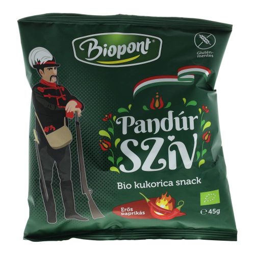 Biopont bio kukoricás snack pandúr szív