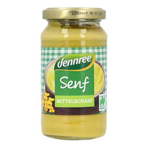 Dennree bio mustár enyhén csípős 200ml