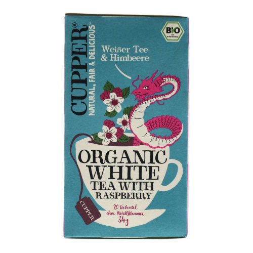 Cupper bio fehér tea & málna tea
