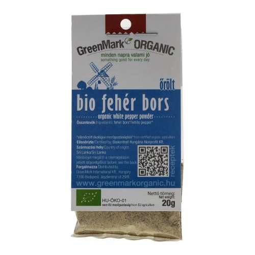 Greenmark bio fehér bors, őrölt 10g