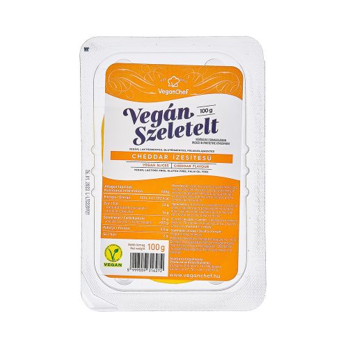 Veganchef vegán szeletelt cheddar 60n