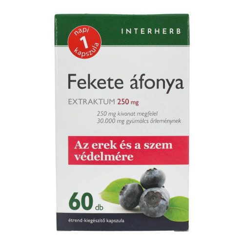 Interherb napi1 f.áfonya extr.250mg kap.