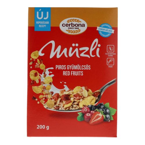 Cerbona müzli piros gyümölcsös