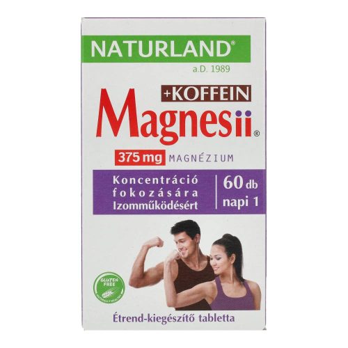 Naturland magnesii+koffein tabletta 60 db