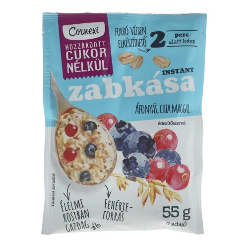 Cornexi zabkása áfonya-chia hozzáadott cukor nélkül 55g