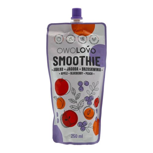 Owolovo smoothie alma-áfonya-őszib. Hozzáadott cukor nélkül