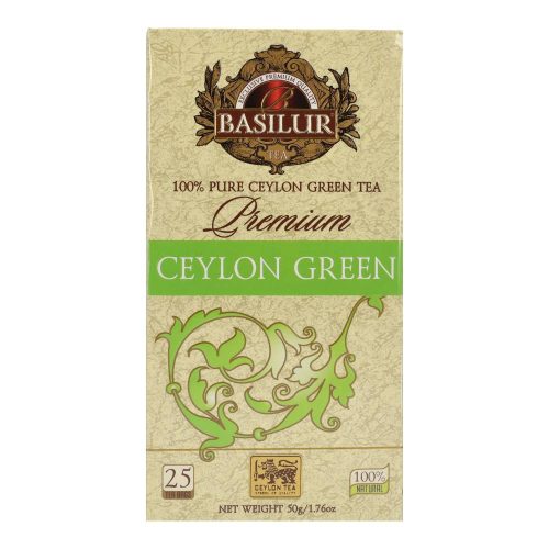 Basilur premium green zöld tea