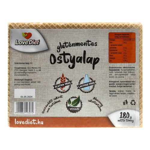 Love diet ostyalap gluténmentes 180g