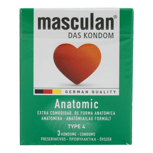 Masculan óvszer  anatómiai 3db