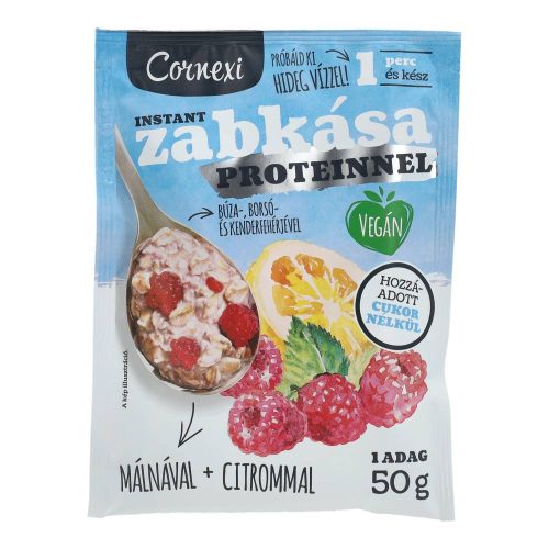 Cornexi protein Zabkása málna-citrom hozzáadott cukor nélkül