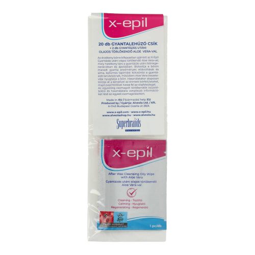 X-epil gyantalehúzó csíkok+kendő