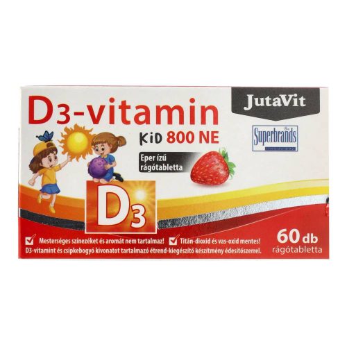 Jutavit d-3 vit. Kid rágótabl. Eper 60 db
