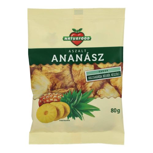 Naturfood aszalt ananász 80g hozzáadott cukor nélkül