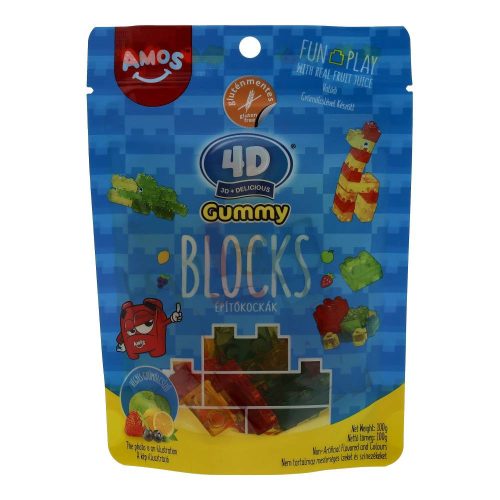 Amos 4d gumicukor blocks építhető 100g