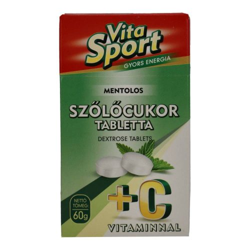 Vitasport szőlőcuk.tabl.+c vit. Mentol