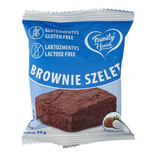 Family heart brownie szel. Kók. gluténmentes, laktózmentes 