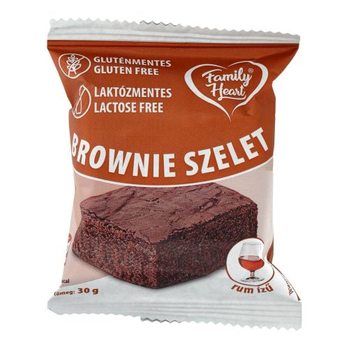 Family heart brownie szel. Rum íz gluténmentes, laktózmentes 