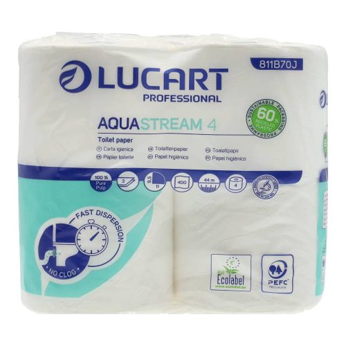 Lucart aquastream toalettpapír 4 tekercs