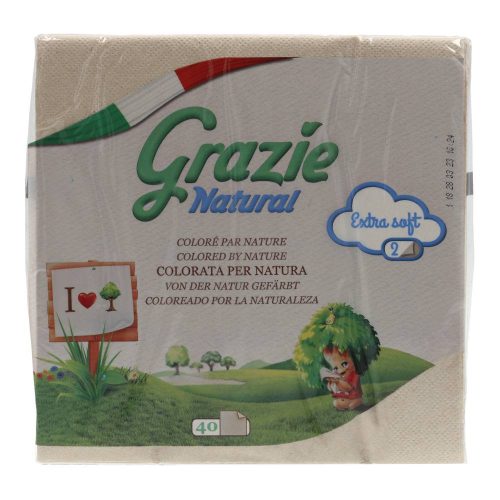 Grazie natural szalvéta 2 rétegű 40 db
