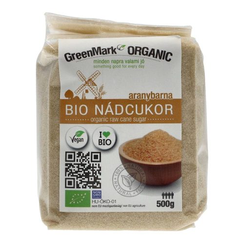 Greenmark bio nádcukor aranybarna 500g