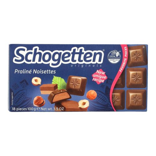 Schogetten tejcsokoládé praline noisette