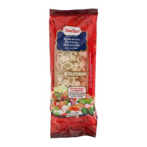 Tao tao rizstészta kagyló gluténmentes 200g