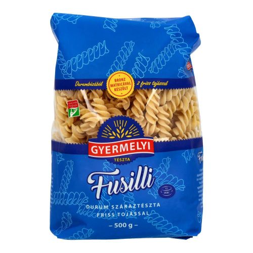 Gyermelyi tészta fusilli 2 tojás 500g