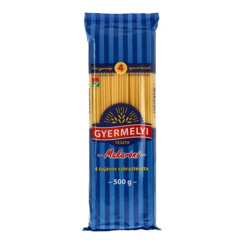 Gyermelyi tészta makaróni 4 tojás 500g