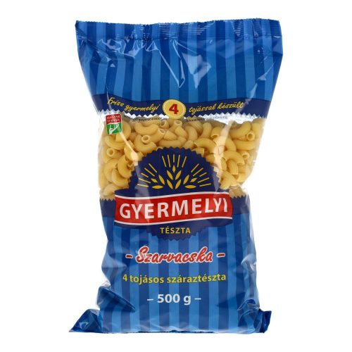 Gyermelyi tészta szarvacska 4 tojás 500g