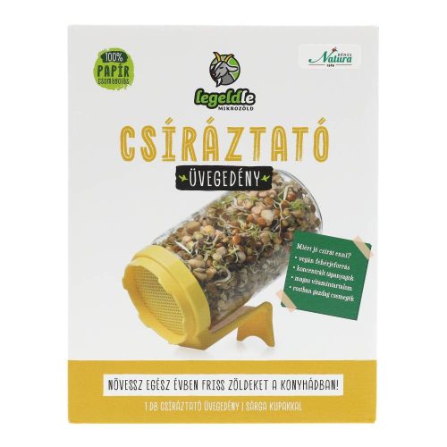 Natura csíráztató üvegedény sárga