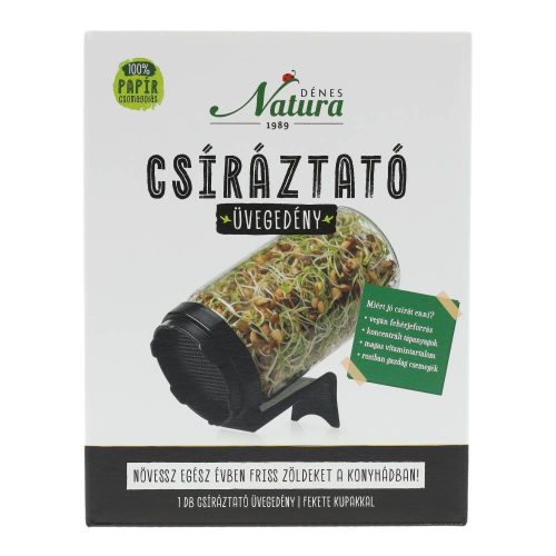 Natura csíráztató üvegedény fekete