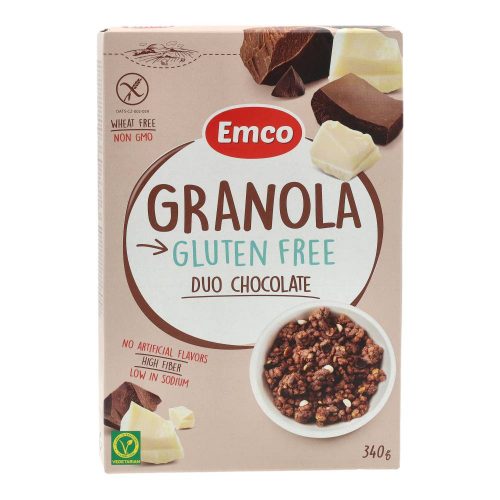 Emco vegán müzli dupla csoki gluténmentes 340g